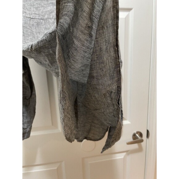 J. Jill Love Linen Women's Button Top Blouse Size M 100% Linen Gray - Picture 6 of 8